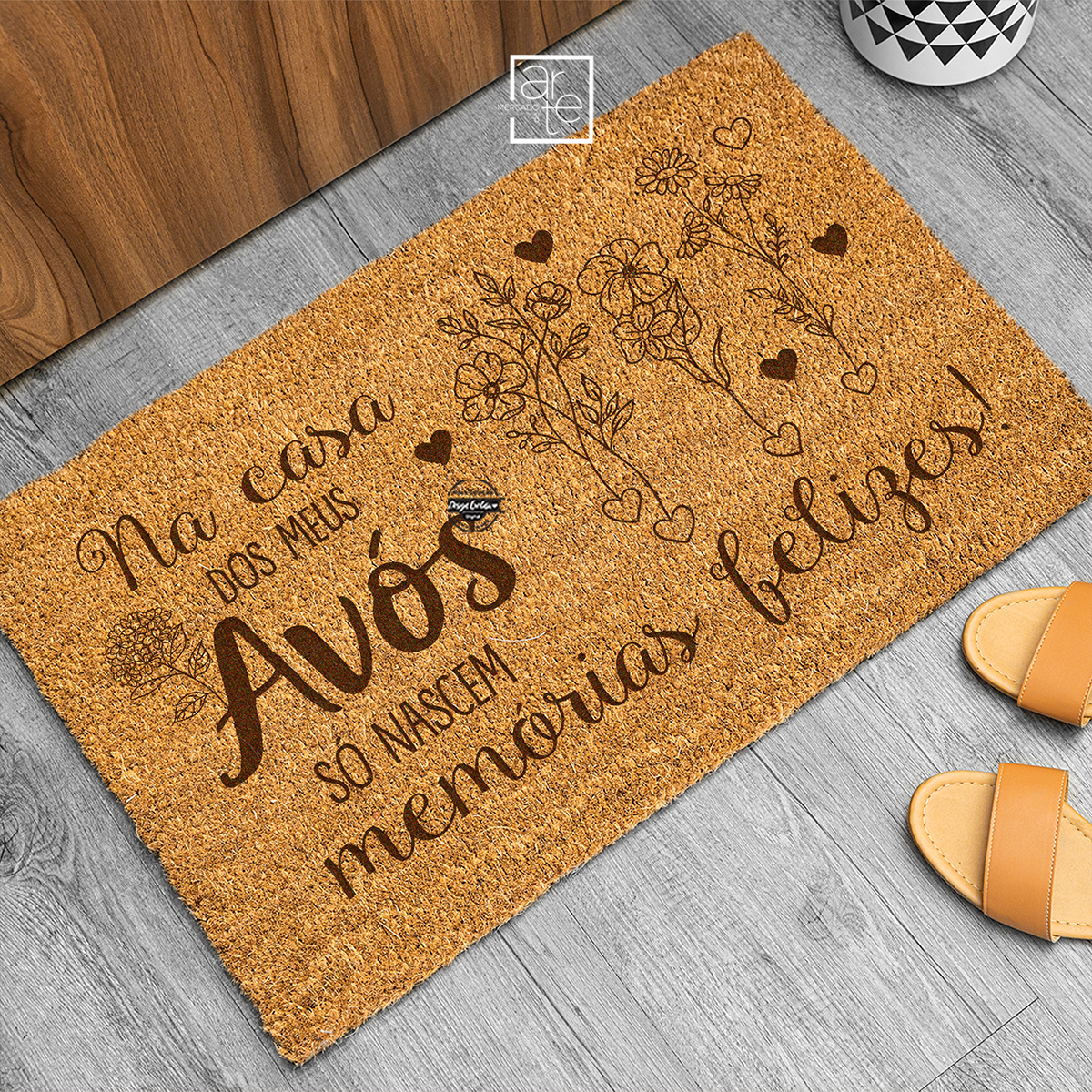 Tapete de entrada "Na casa dos meus avós..."