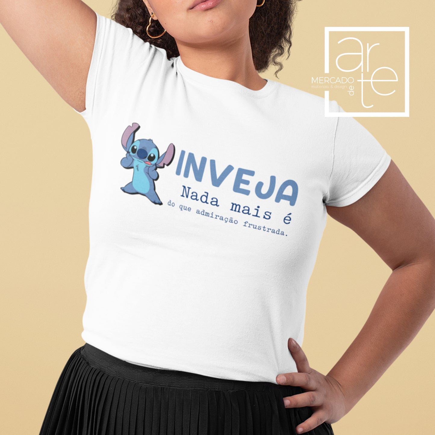 T-shirt e/ou saco stitch " Inveja "