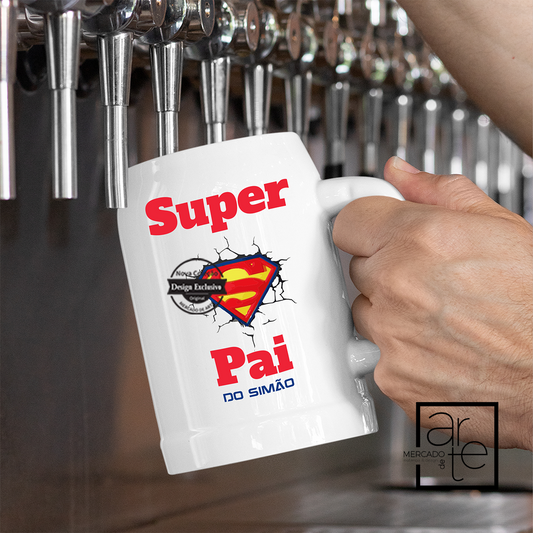Novidade!   Para um super pai, uma super caneca personalizada por si. Encontre connosco os presentes mais originais personalizados por si.   REF: MA-PAI197  Material Caneca de cerâmica, com capacidade de 500ml. 