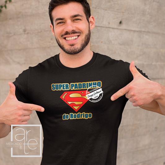T-shirt 100% algodão "Super Padrinho"