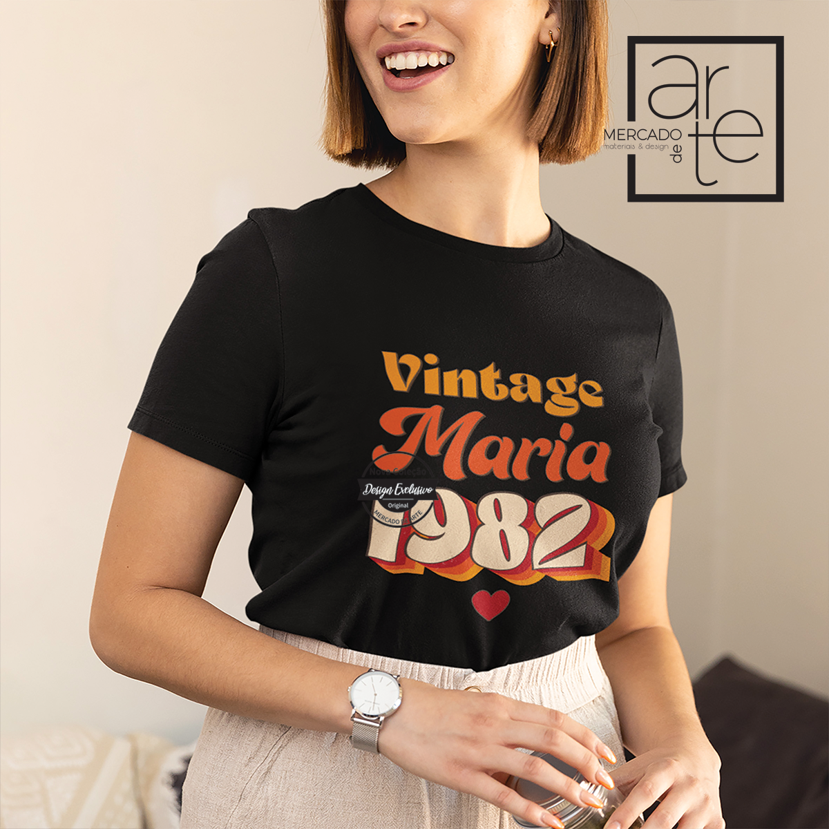 T-shirt 100% algodão " Vintage"