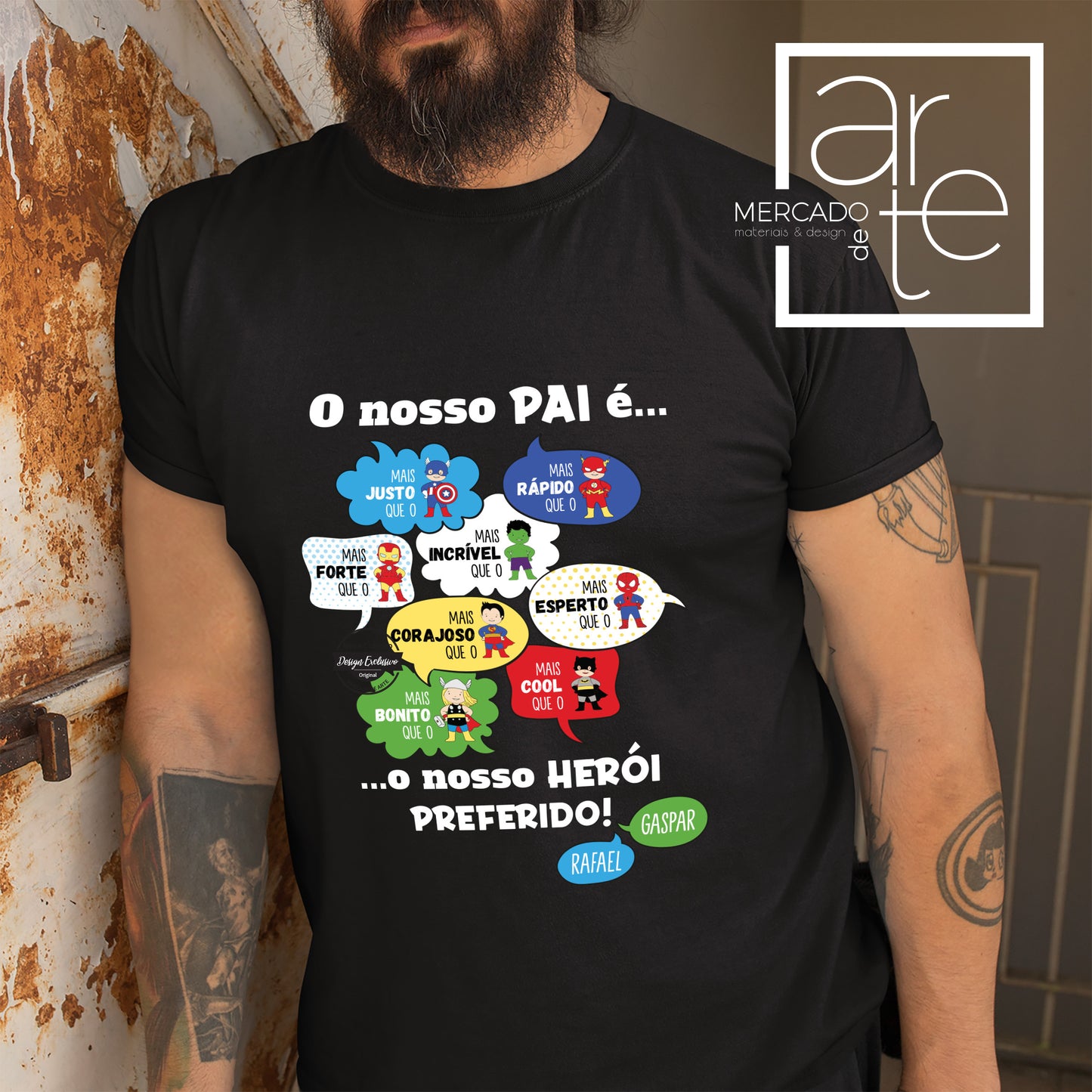 T-shirt  "Pai Herói "
